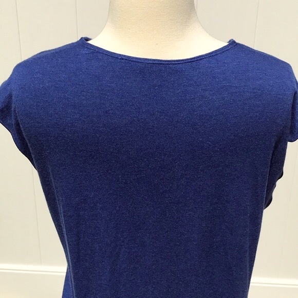 Max Studio Blue Sleeveless V Neck Elastic Waistband Tank Top Size Medium - Picture 7 of 15